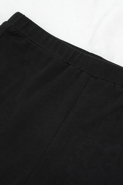Black Punk Skull Wing Printed Womens Pants