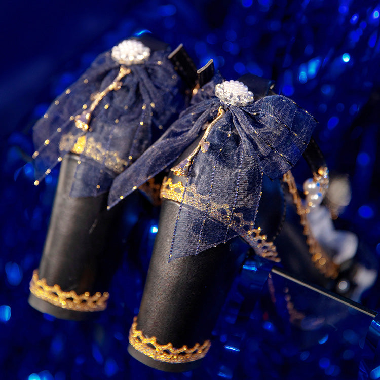 Bowknot Lace Sweet Lolita High Heels 6 Colors