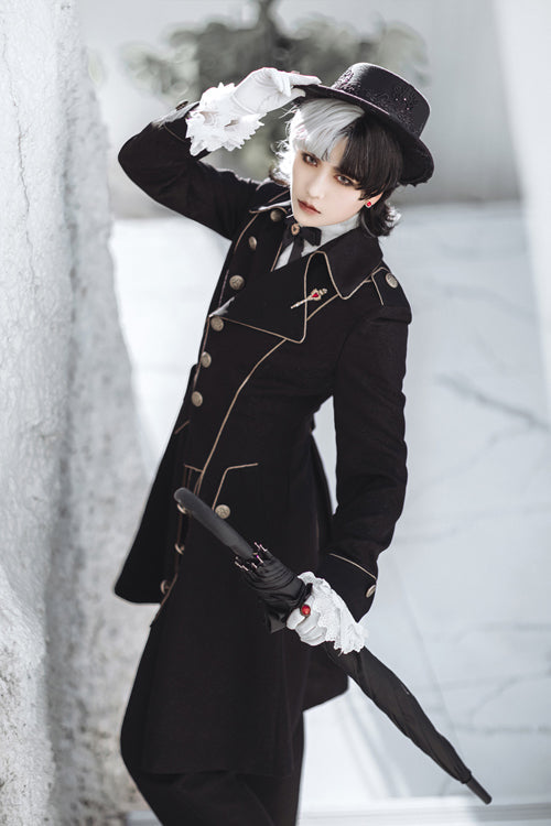 Black Vintage Immortal Paperless Covenant Ouji Lolita Coat