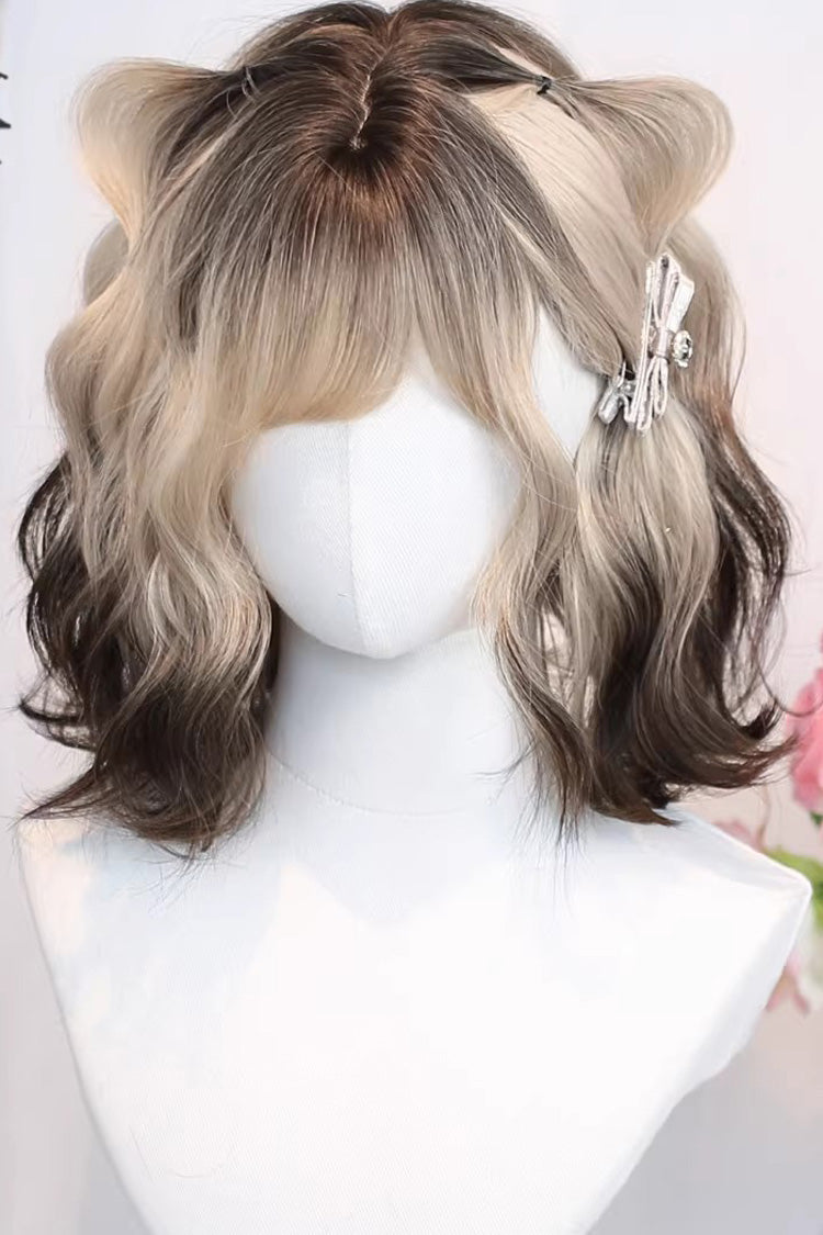 Ombre Airy Bangs with Curls Sweet Lolita Wig 3 Colors