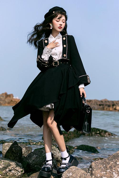 Black Retro Tomorrow Vow High Waisted Sweet Lolita Strap Dress