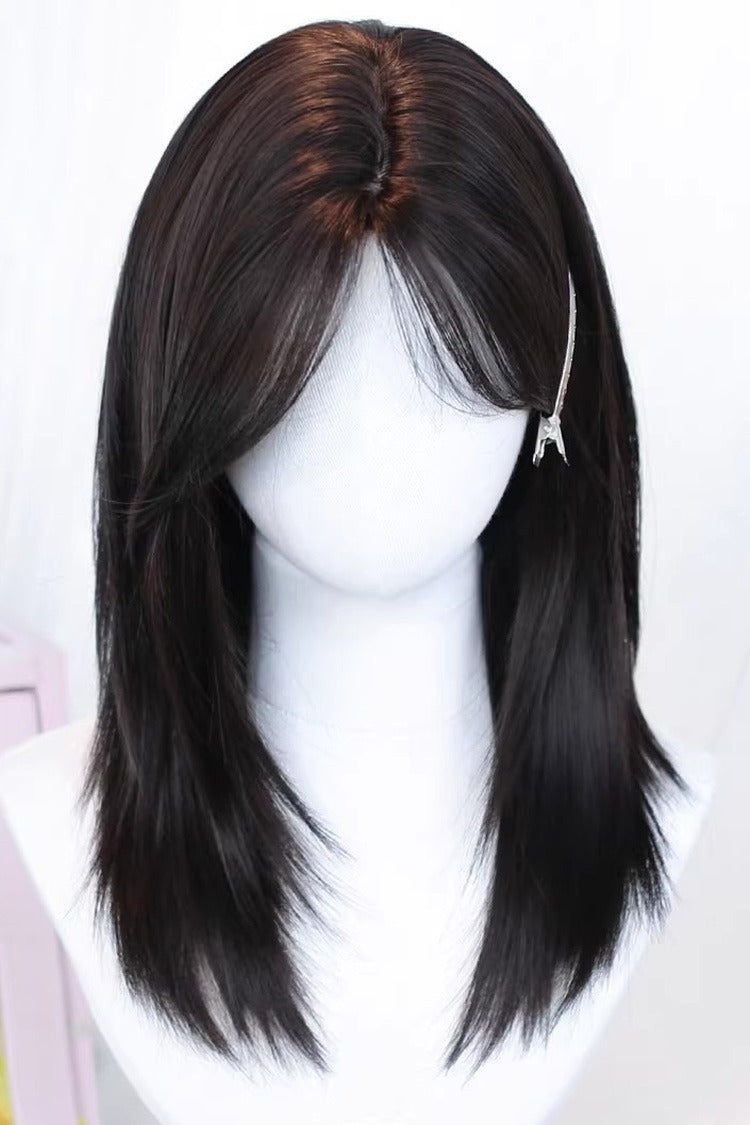 Curtain Bangs Straight Sweet Japanese Lolita Wig 3 Colors