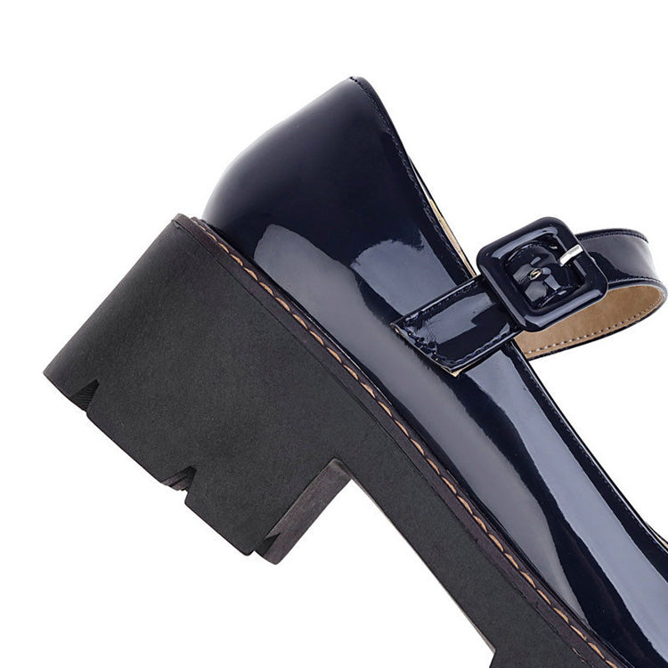 PU Leather Puppy Heel Classic Lolita Shoes 4 Colors