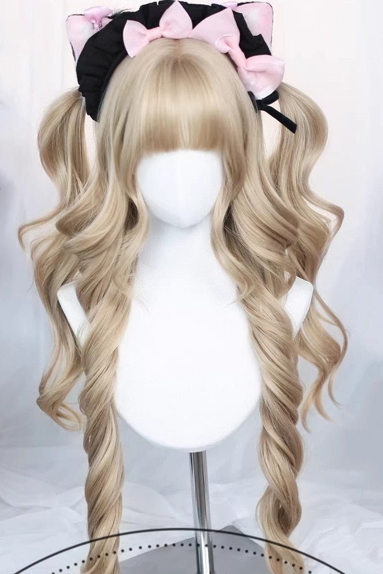 Wispy Bangs Curls Daily Sweet Cos Lolita Long Wig 3 Colors