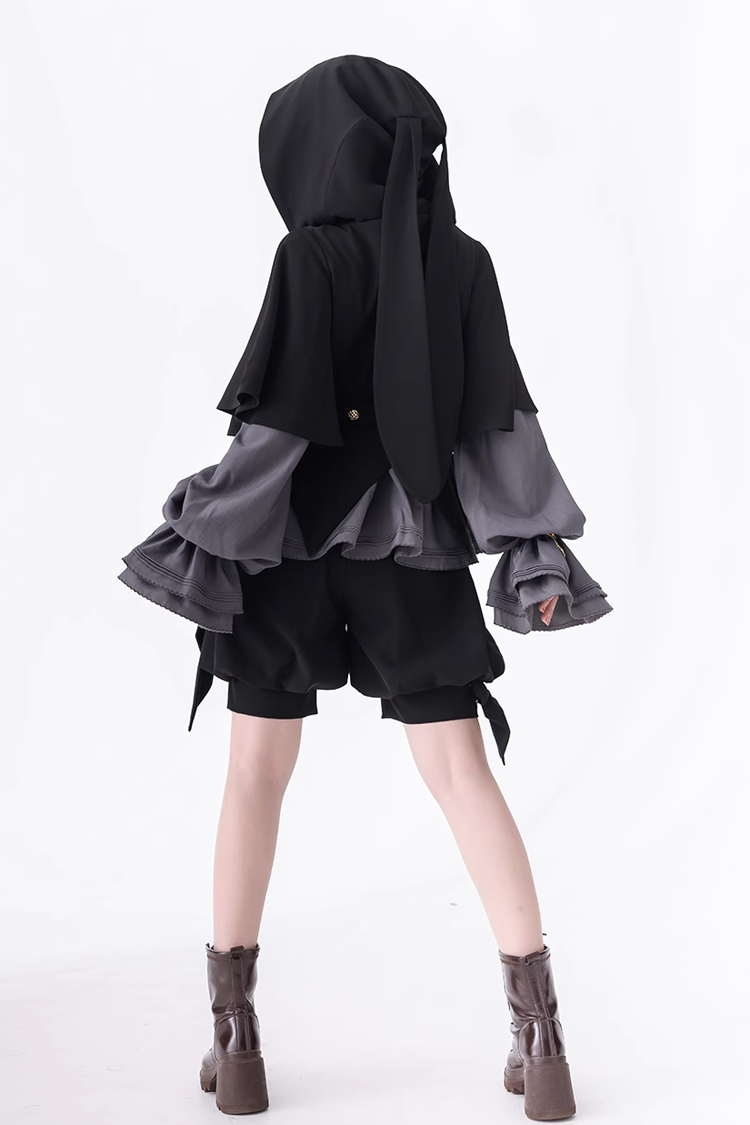 Classic Ouji Shirt - Retro Cute Cool, Gray - Tea Party Coordinate Shirt - additional product view 8