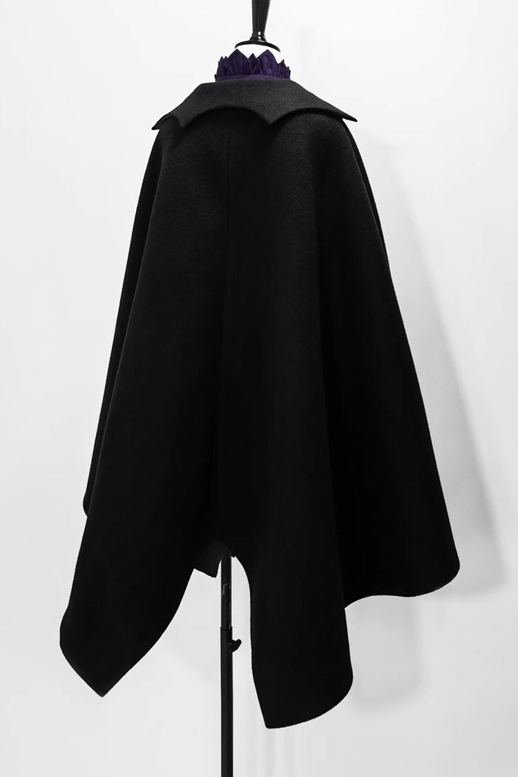 Black Woolen Ouji Fashion Daily Lolita Cloak