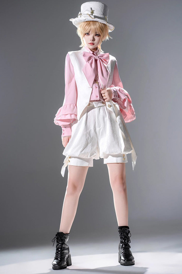 White Ouji Fashion Vintage Elegant Prince Lolita Shorts