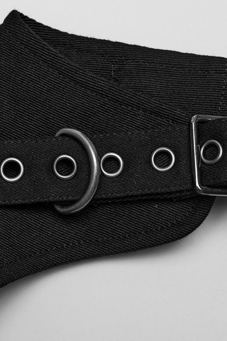 Black Women's Slash Shoulder Buckle Steampunk Harness