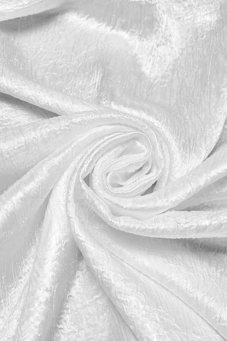 Gothic Lolita Blouse - Stand Collar Puff Jacquard, White, Puff Sleeves, Stand Collar - additional product view 8