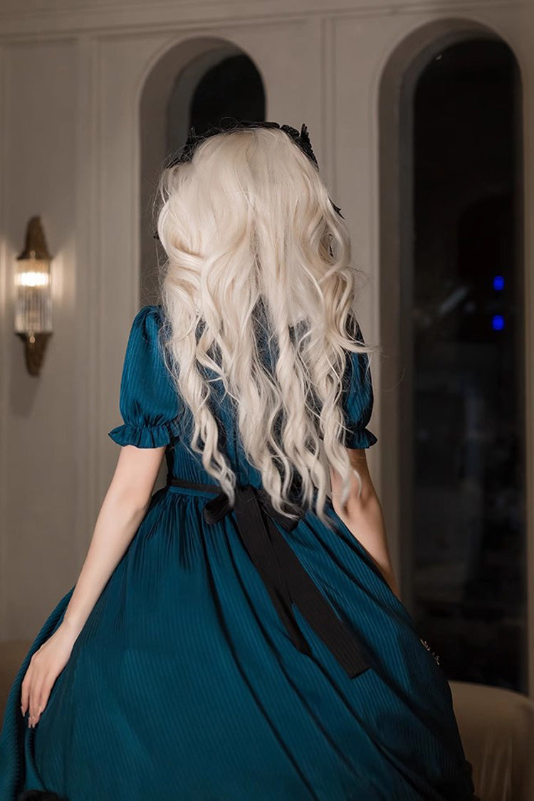 Gothic Lolita Dress - Dark Green Otherworld Deacon, Green, Detachable Detail - additional product view 6
