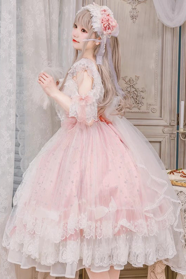 Gothic Lolita Dress - Glazed Phantom, Pink, Lace Trim, Ruffled, Sweet Style - additional product view 5
