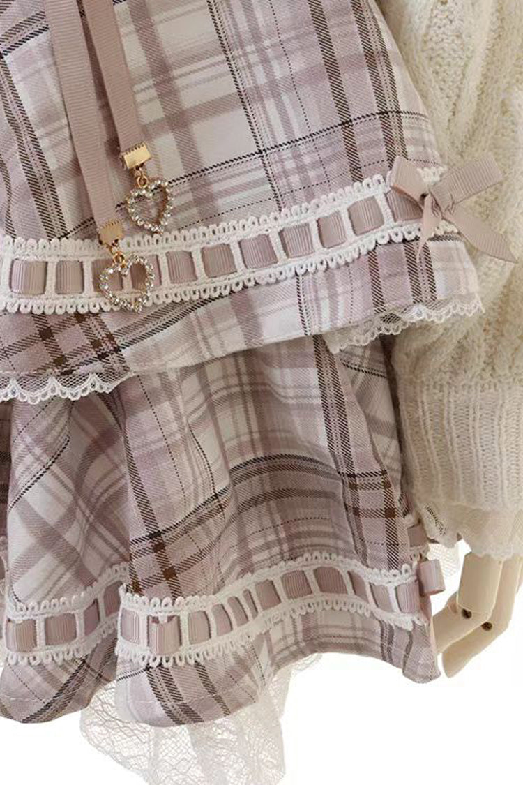 Gothic Lolita Dress - Jirai Kei High Waisted, 3 Colors, High Waist, Layered, Lace-Up - additional product view 11
