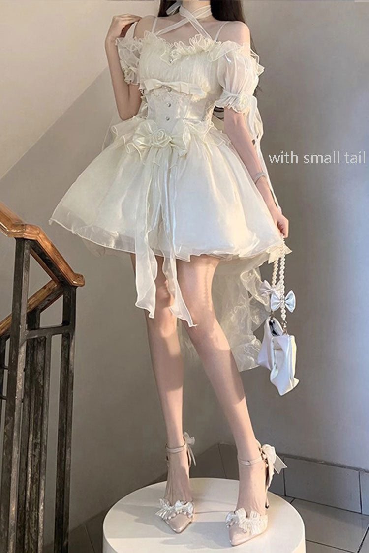 Gothic Lolita Dress - Midsummer Dream, Ivory, Lace Trim, Ruffled - additional product view 5
