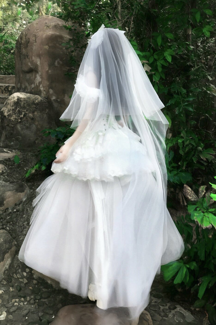 Gothic Lolita Dress - Pure White Prayer · Snow Love, White, Square Collar, Classic Style - additional product view 9
