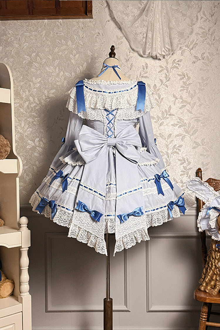 Gothic Lolita Dress - Rabbit Sleeping Doll, 2 Colors, Lace Trim, Ruffled, Long Sleeves - additional product view 11