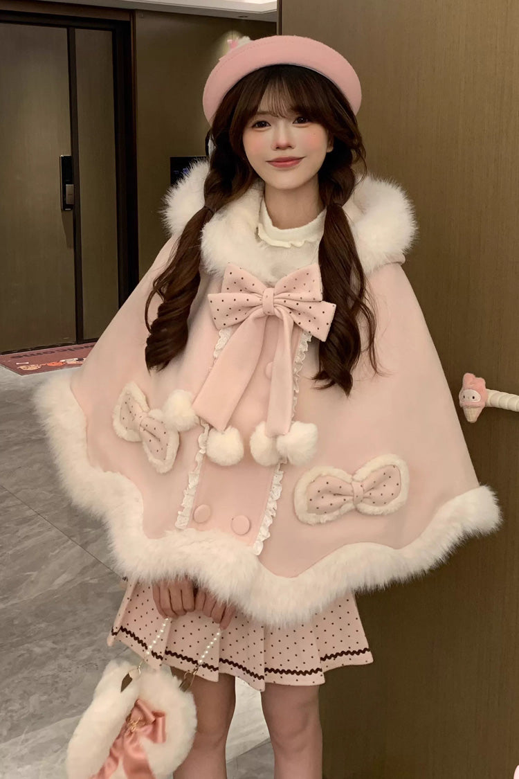 Gothic Lolita Dress - Sea Salt Guava, Pink, Printed, Sweet Style, Bow Detail - additional product view 6