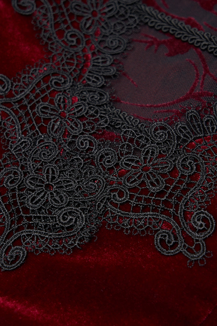 Gothic Lolita Dress - Stitching Lace-up Mesh Colors, 2 Colors, Women's Style, Lace Trim - additional product view 14