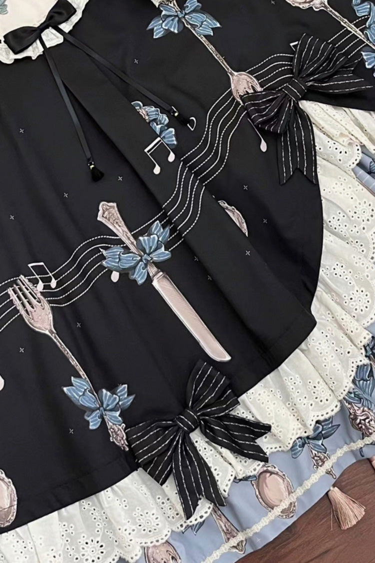 Gothic Lolita Dress - The Witch’s Banquet, Blue, Printed, Embroidered, Sweet Style - additional product view 7