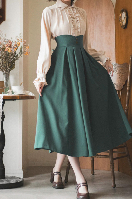 Gothic Lolita Skirt - Basket Of The Forest, 4 Colors, High Waist, Classic Style - additional product view 2