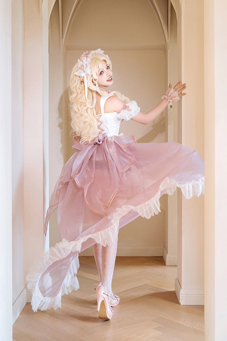 Gothic Lolita Skirt - Rose Memoirs, 2 Colors, Lace Trim, Layered, Sweet Style - additional product view 14