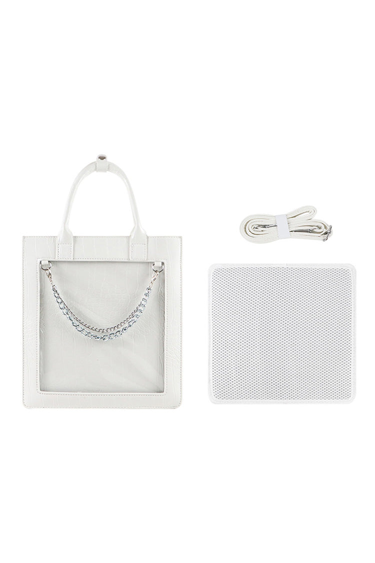 Japanese Fashion Itabag - Transparent Black Chain, Black, Gothic Style - additional product view 11