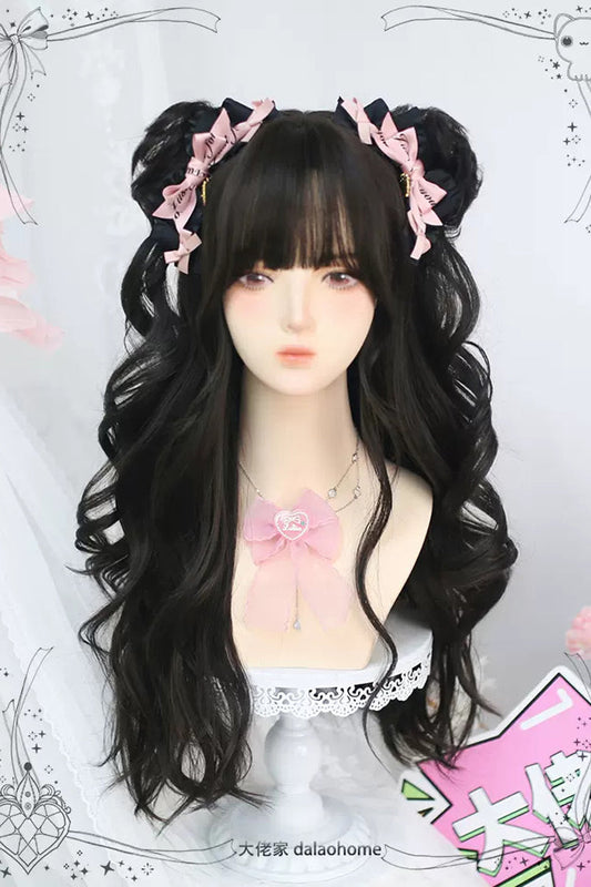 Kawaii Fashion Wig - Double Ponytail, Black, Sweet Style - Kawaii Outfit Wig - additional product view 2