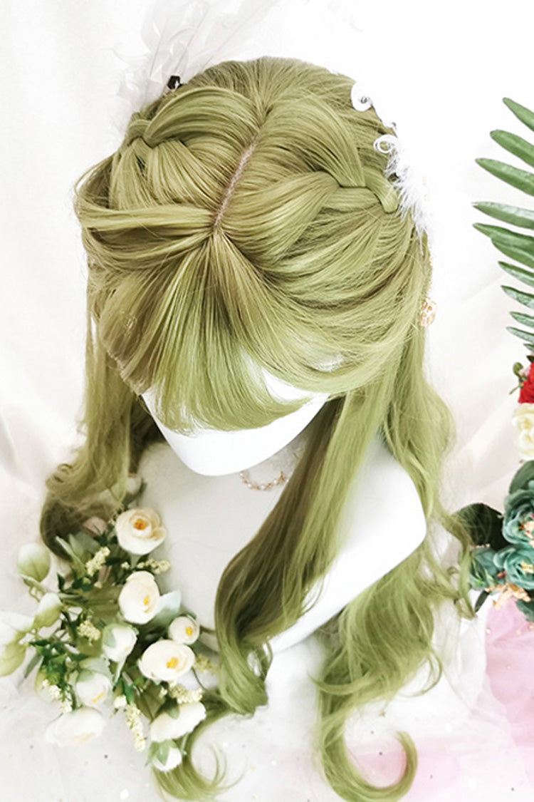 Kawaii Fashion Wig - Grass Green Air Bangs, Green, Classic Style - additional product view 6