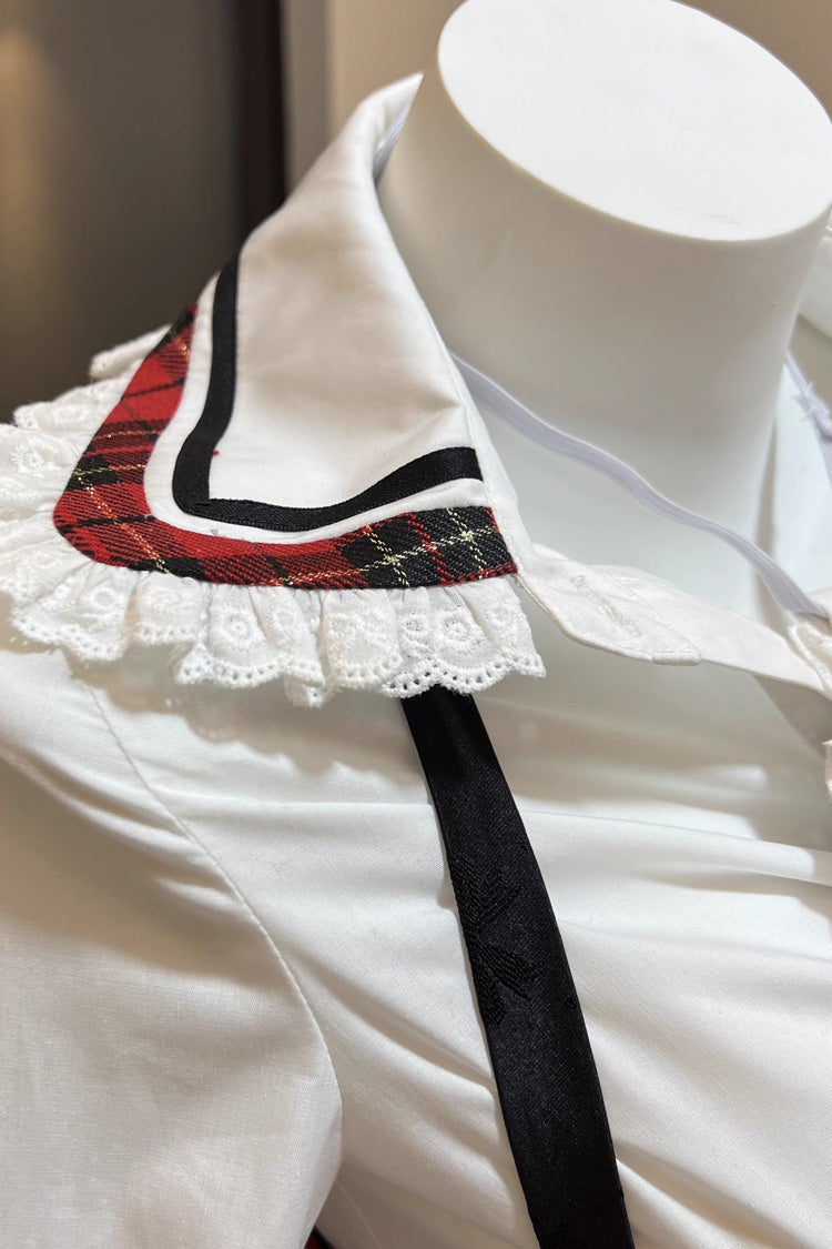 Lolita Blouse - Opera Rock Girl, White, Classic Style - Tea Party Blouse - additional product view 4