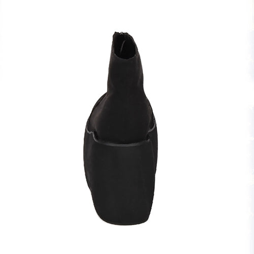 Lolita Boots - Front Zipper, Black, Zipper Detail, Platform Sole, Classic Style - additional product view 6