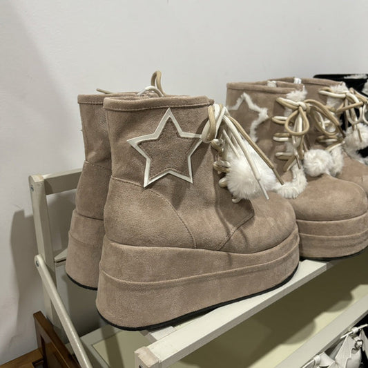 Lolita Boots - Star, 2 Colors, Sweet Style - Alternative Fashion Shoes - additional product view 2