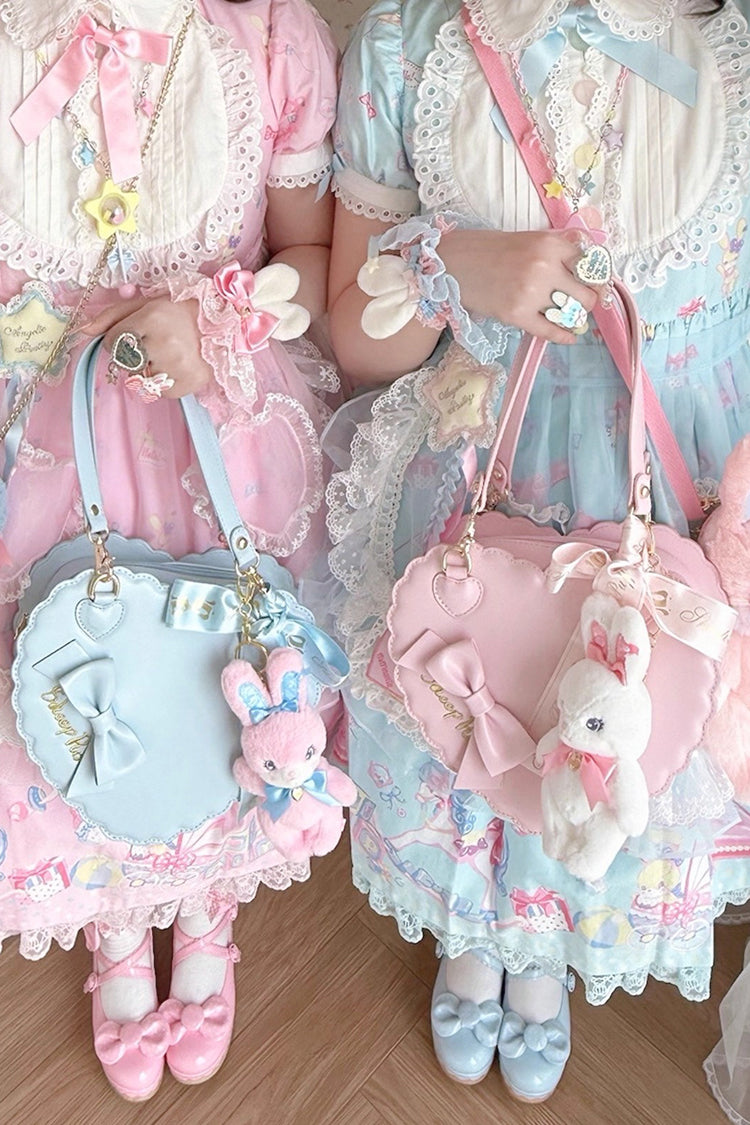 Lolita Character Bag - Heart, 5 Colors, Zipper Detail, Embroidered, Sweet Style - additional product view 8