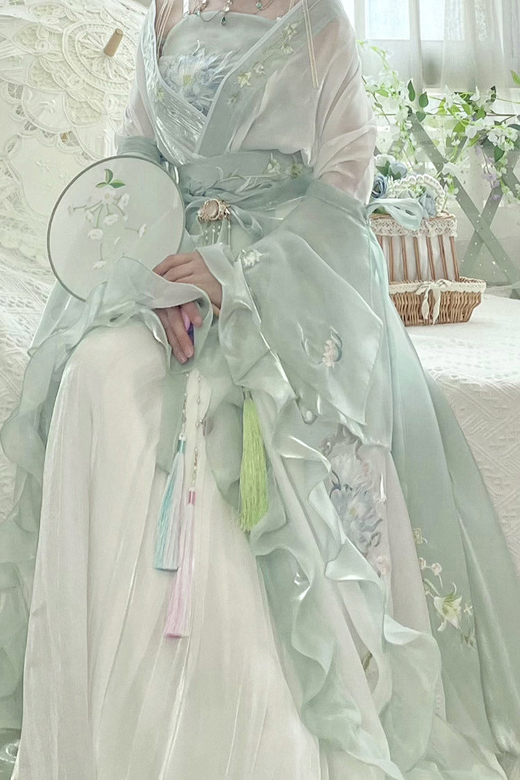 Lolita Coordinate Set - High Waisted Print, Green, High Waist, Embroidered, Sweet Style - additional product view 5