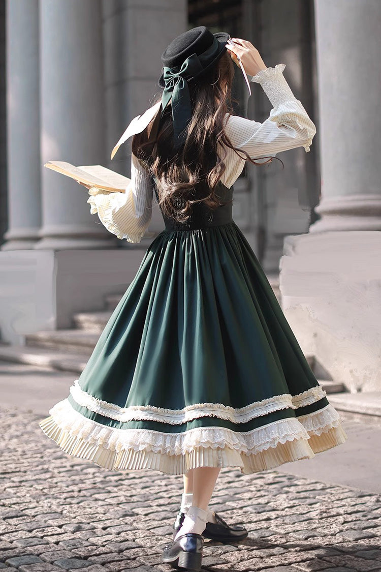 Lolita Dress - Artemis Sp, Green, Ruffled, Bow Detail, Lace Trim - additional product view 18