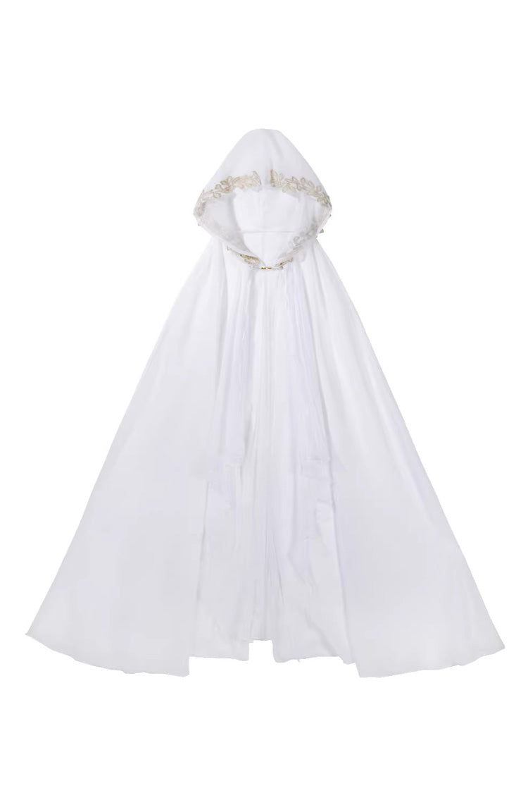 Lolita Dress - Aurelia Of The Holy Light, White, Square Collar, Printed, Embroidered - S Shawl(Only) / M Shawl(Only) / L Shawl(Only) option