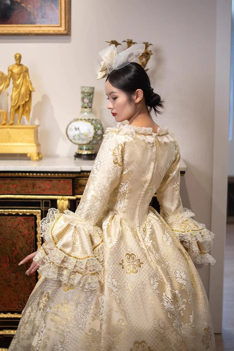 Lolita Dress - Golden Medieval Court, Gold, Embroidered, Victorian Style - additional product view 7