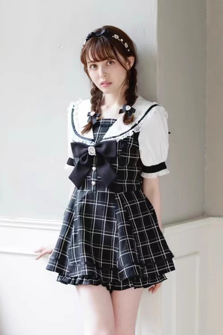 Lolita Dress - Jirai Kei, 4 Colors, Plaid, Printed, Sweet Style - S Plaid-Print / M Plaid-Print / L Plaid-Print option