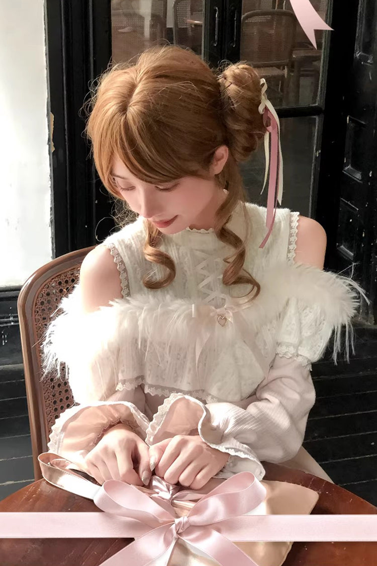 Lolita Dress - Little Love Song, Pink, Stand Collar, Long Sleeves, Sweet Style - additional product view 7