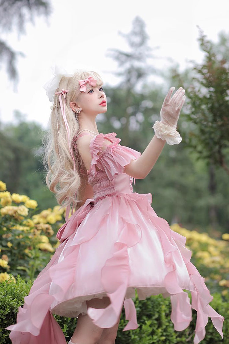 Lolita Dress - Princess Wedding High Waisted, 2 Colors, High Waist, Sweet Style, Lace Trim - additional product view 7