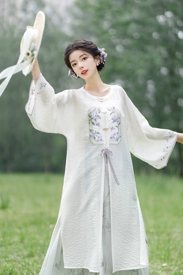 Lolita Dress - Round Collar Print, White, Women's Style, Embroidered - additional product view 5