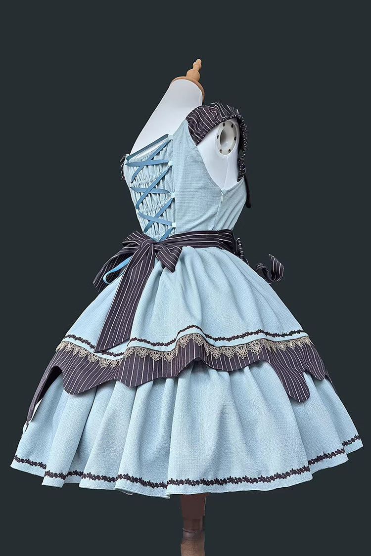 Lolita Dress - Strawberry And Mint Chocolate, 2 Colors, Lace-Up, Sweet Style, Bow Detail - additional product view 11