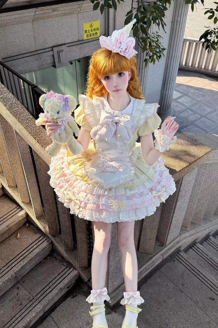 Lolita Dress - Sweet Bunny Chef, 2 Colors, Layered, Sweet Style, Bow Detail - additional product view 8