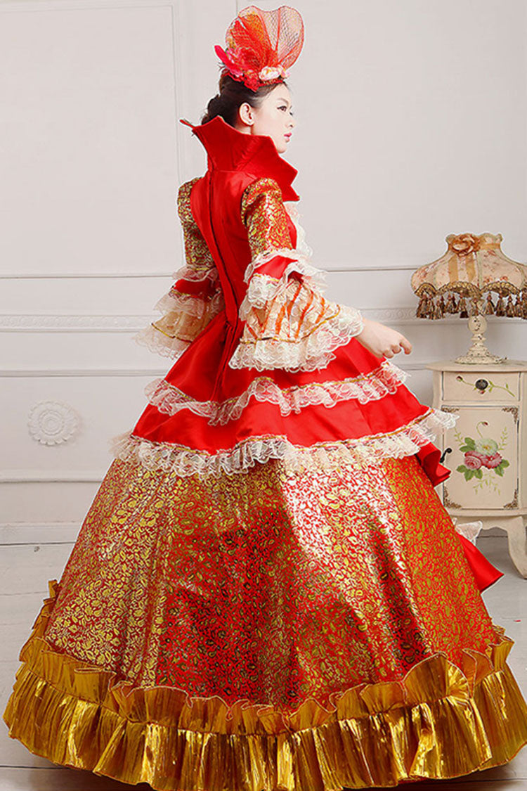 Lolita Dress - Trumpet Sleeves Stand Collar, 2 Colors, Stand Collar, Victorian Style - additional product view 3