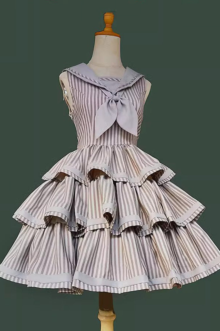 Lolita JSK Dress - From The Other Side, 2 Colors, Ruffled, Printed, Layered - additional product view 12