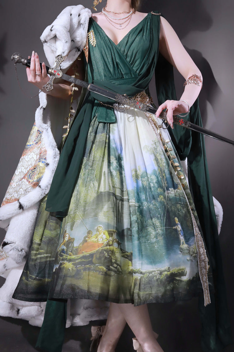 Lolita JSK Dress - Grace In Favor, Green, Printed, Sweet Style - additional product view 11