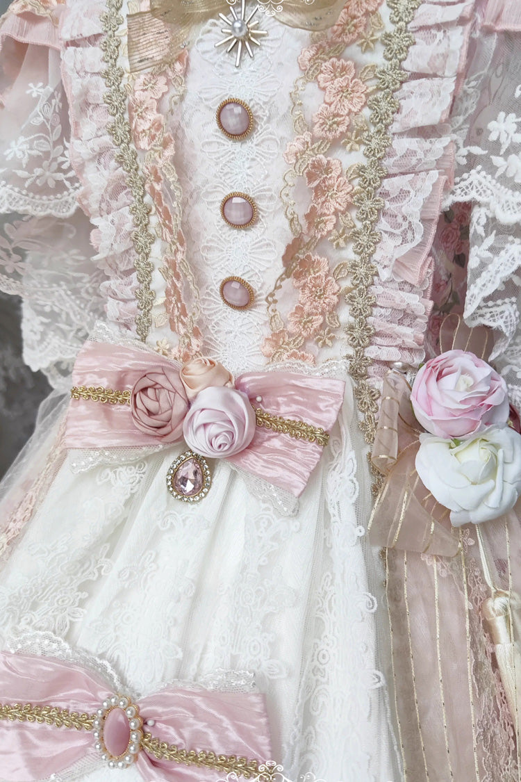Lolita JSK Dress - Moonlight Melody, Pink, Detachable Detail, Layered, Sweet Style - additional product view 10