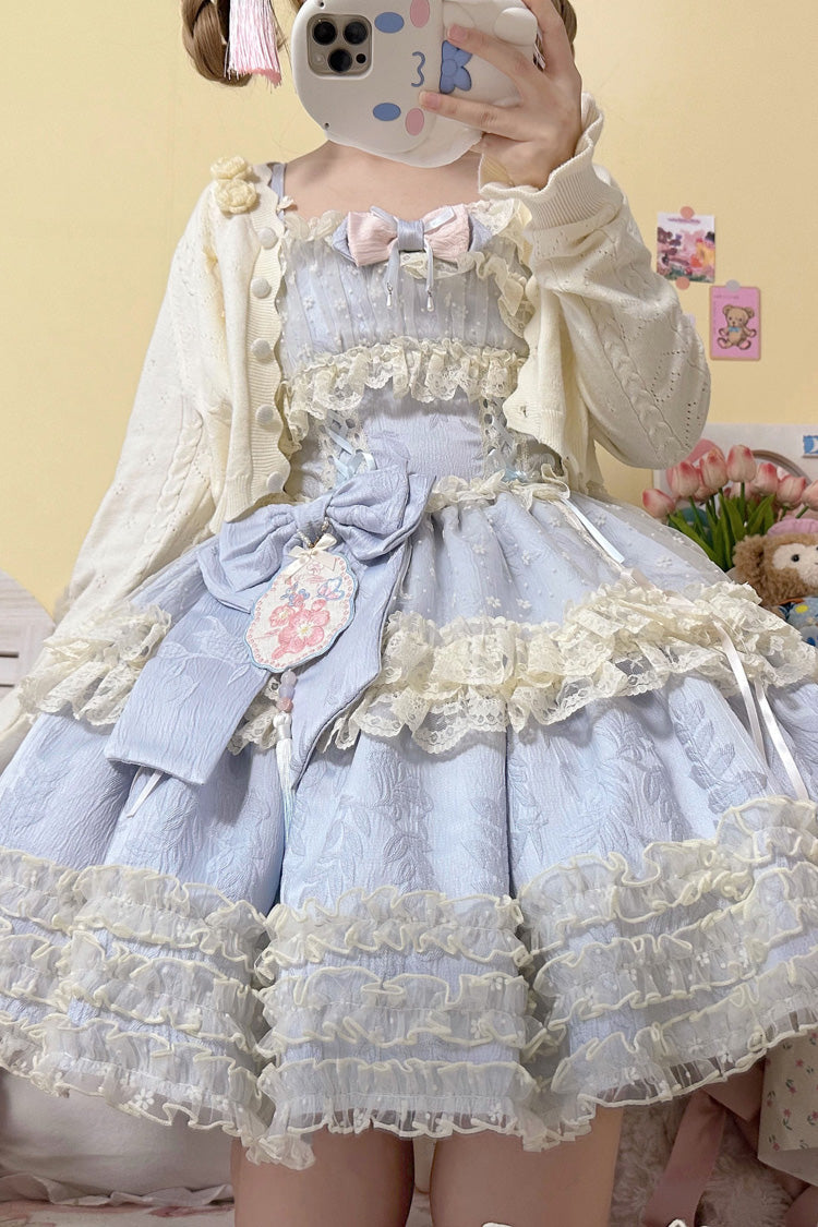 Lolita Jumper Skirt - Good Night, Peach, 3 Colors, Layered, Sweet Style - additional product view 18