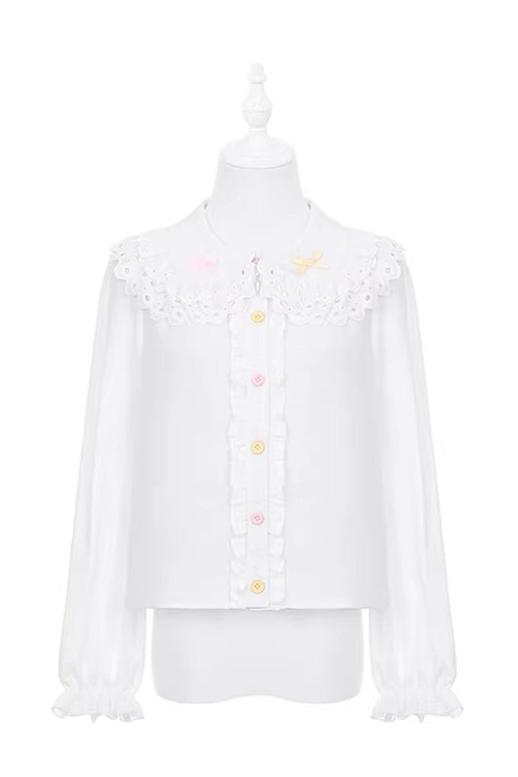 Lolita Jumper Skirt - Nostalgic Showa Custard Cream, Yellow, Lace-Up, Sweet Style - S Top / M Top / L Top option