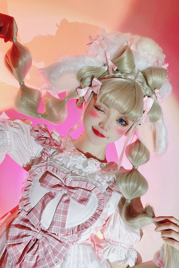 Lolita Jumper Skirt - Valentine's Day, Pink, Lace Trim, Ruffled, Printed - additional product view 7
