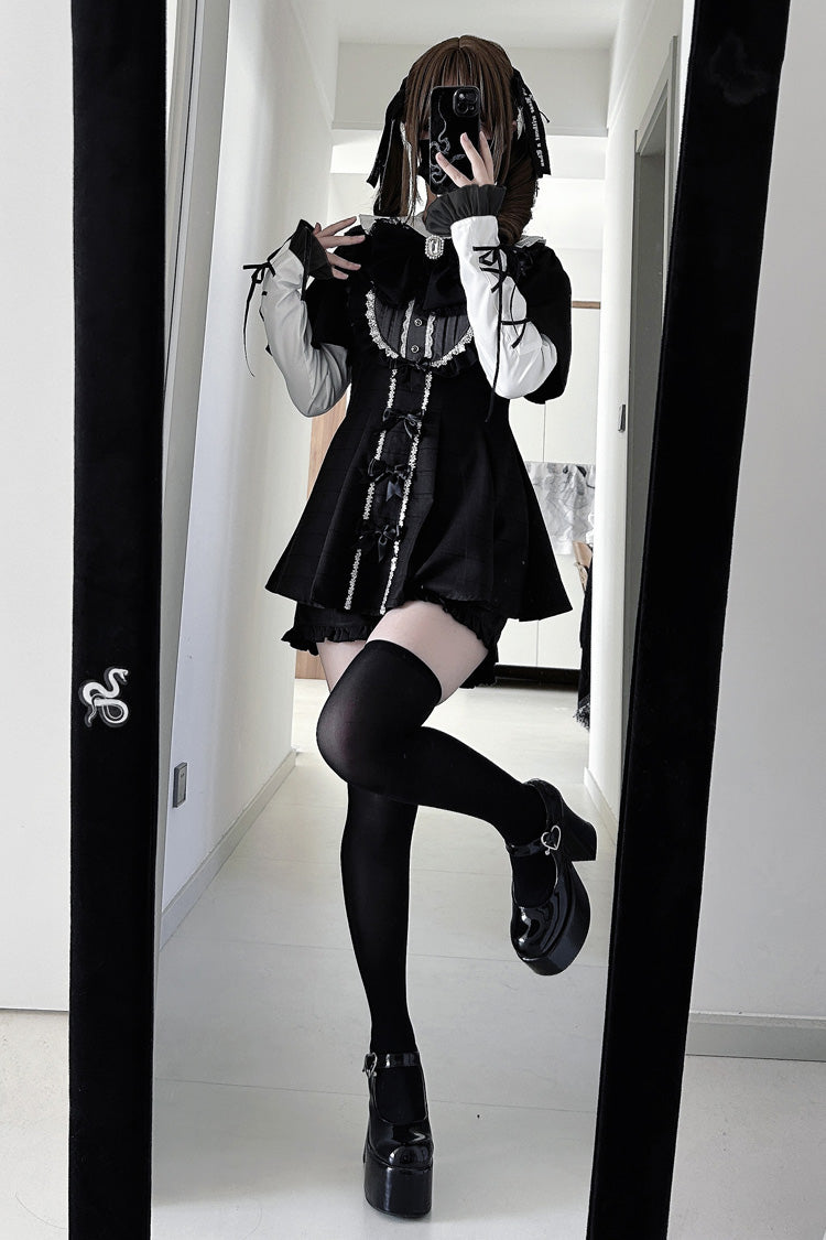 Lolita KC Headdress - Black Veil Pact, Black, Printed, Gothic Style, Bow Detail - additional product view 10