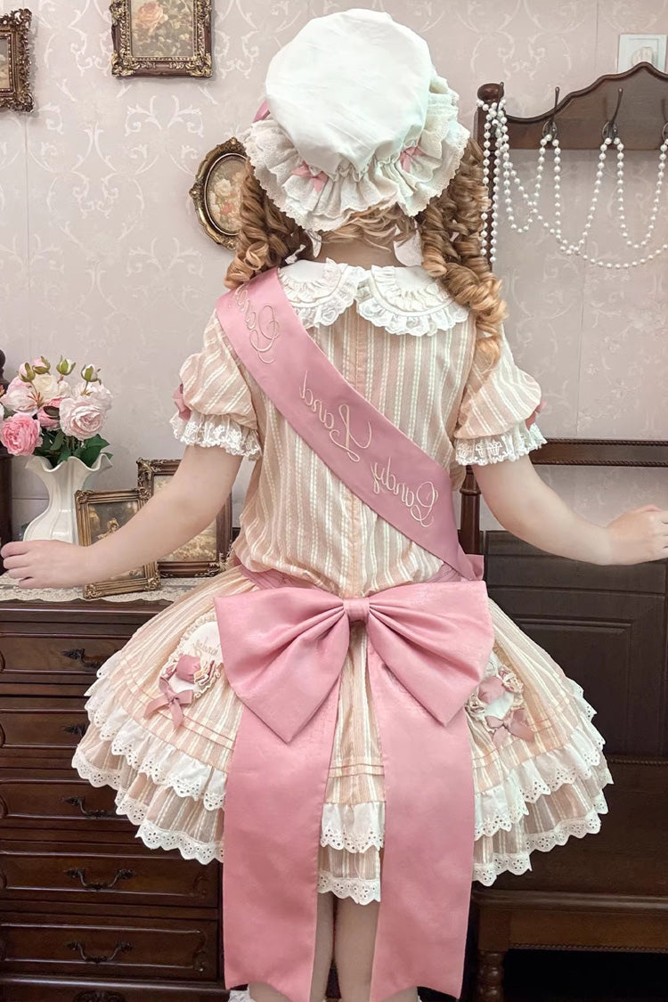 Lolita OP Dress - Candy Paradise, Pink, Bow Detail, Ruffled, Layered - additional product view 5